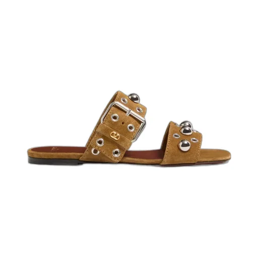 NellcÔTe Crust Leather Slide Sandal
