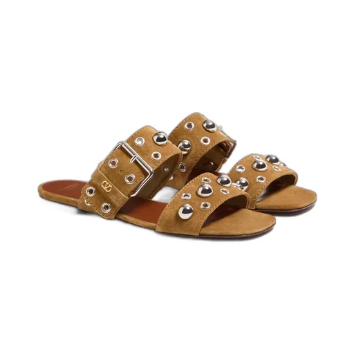 NellcÔTe Crust Leather Slide Sandal