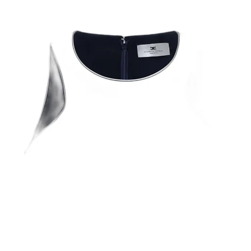 Contrasted Belt CrÊPe Dress
