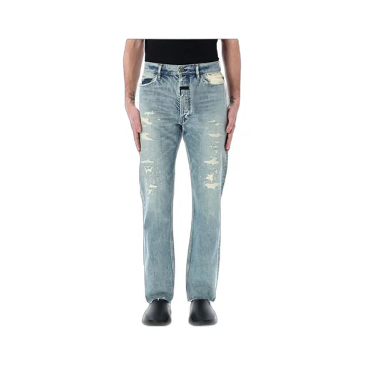 Fear Of God Sraight-Leg Frayed-Edge Jeans