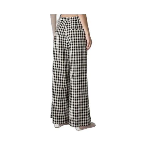 Palazzo Pants In Gingham–Check Cotton