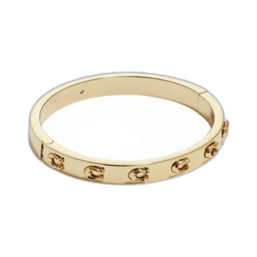 Signature C Hinged Bangle Bracelet