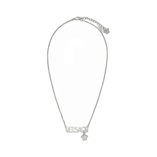 Versace Logo-Lettering Pendant Necklace