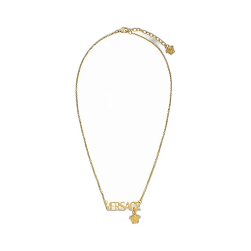 Versace Logo-Lettering Pendant Necklace