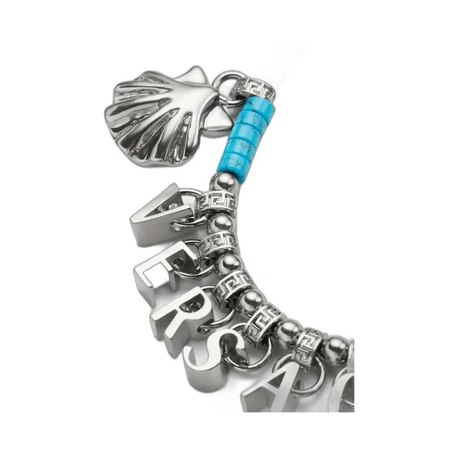 Versace Logo-Lettering Charm Bracelet