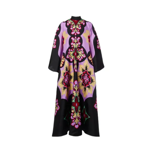 Printed Silk Maxi Dress