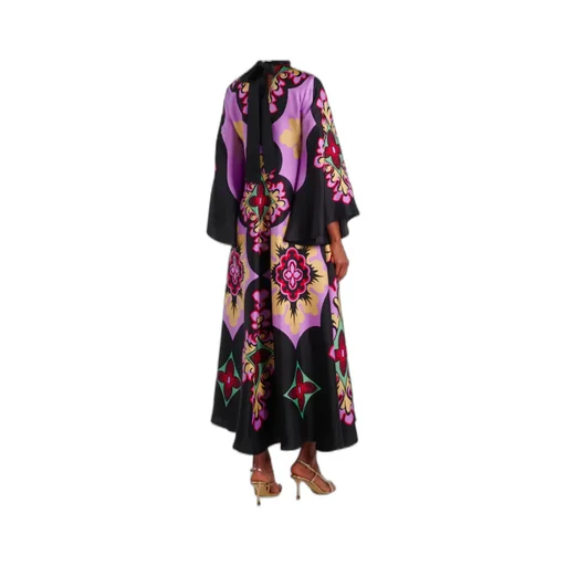 Printed Silk Maxi Dress