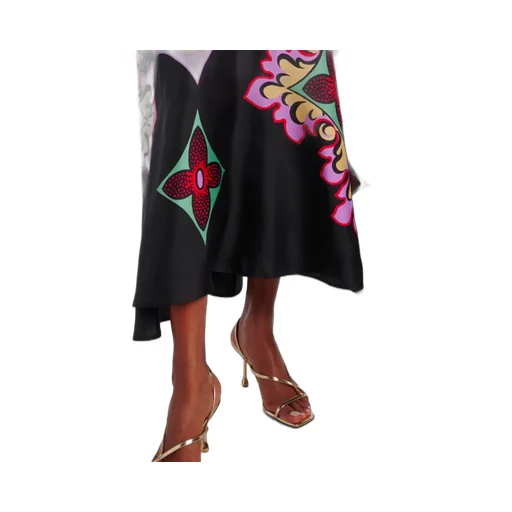 Printed Silk Maxi Dress
