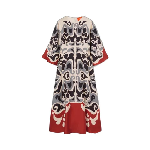 La Doublej Bell Sleeve Patterned Dress