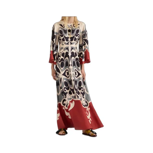 La Doublej Bell Sleeve Patterned Dress