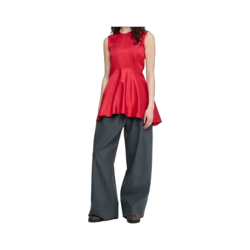 Draped Hem Sleeveless Top