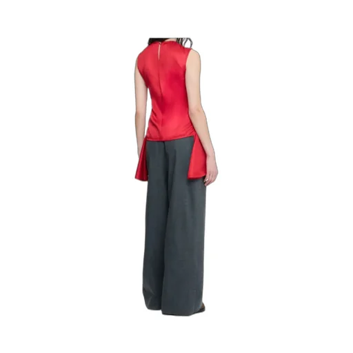 Draped Hem Sleeveless Top