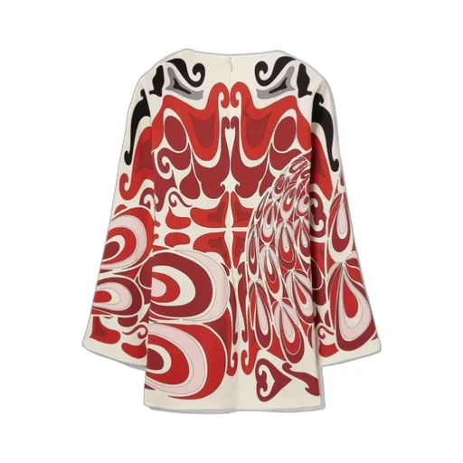 La Doublej Geometric Flared-Sleeve Mini Dress