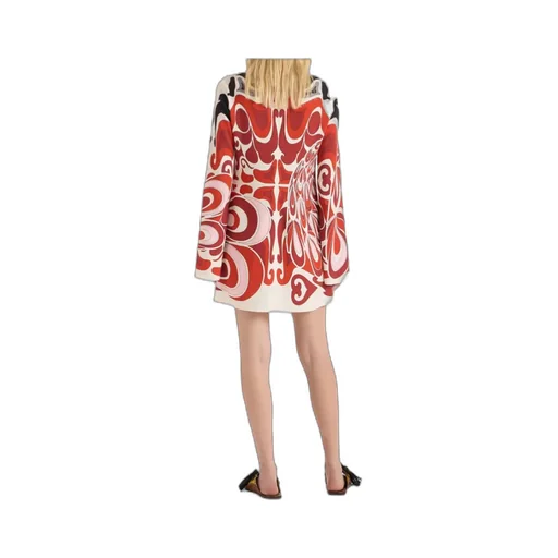 La Doublej Geometric Flared-Sleeve Mini Dress