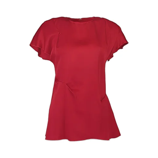 Short-Sleeve Draped Top