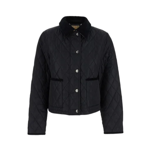 Burberry Collared Quilted Cropped Jacket
