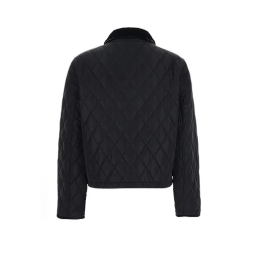 Burberry Collared Quilted Cropped Jacket