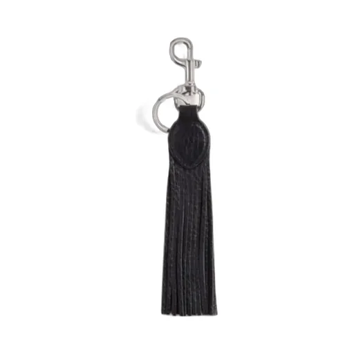 Valentino Garavani Vlogo Signature Key Ring In Grainy Calfskin And Metal