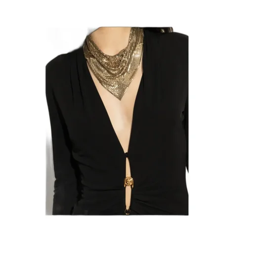 Versace Medusa Head Motif Embellished Necklace