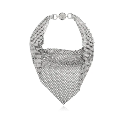 Versace Medusa Head Motif Embellished Necklace