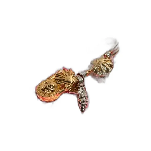 Versace Two-Toned Charms Brooch