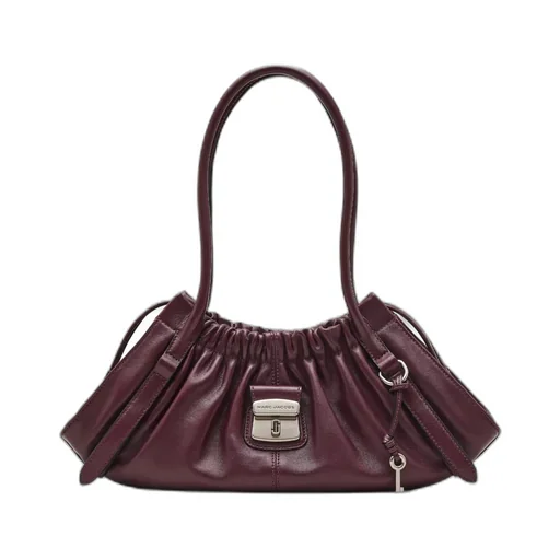 The Cristina Ruched Leather Shoulder Bag