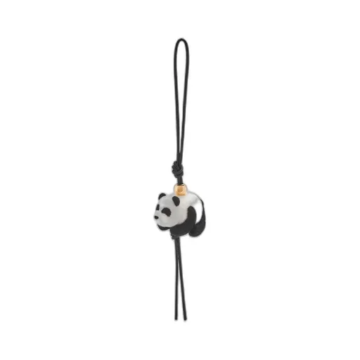 Panda Charm In Felt And Calfskin