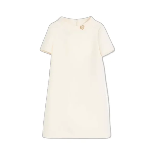 Valentino Heart Embellished Short-Sleeved Dress
