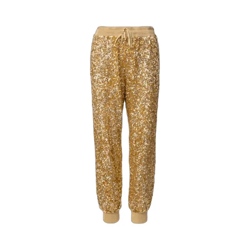 Sequin-Embellished Drawstring Track Pants