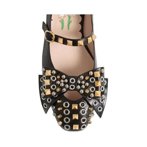 Valentino Garavani Rockstud Bowow Slip-On Ballerina Shoes