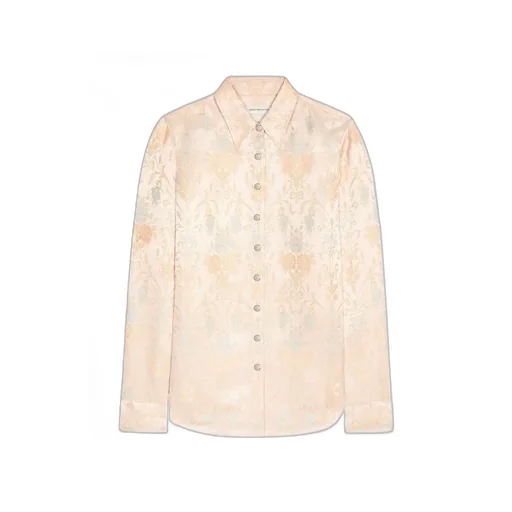 Dries Van Noten Jacquard Curved Hem Shirt