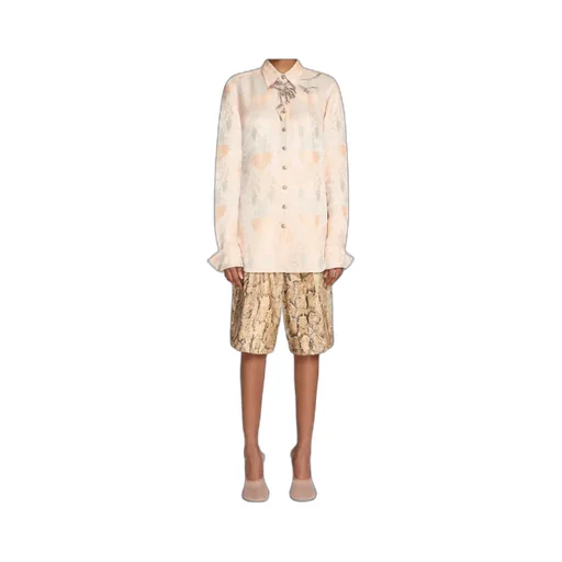 Dries Van Noten Jacquard Curved Hem Shirt