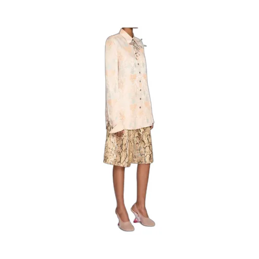 Dries Van Noten Jacquard Curved Hem Shirt