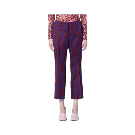 Dries Van Noten Jacquard Cropped Pants