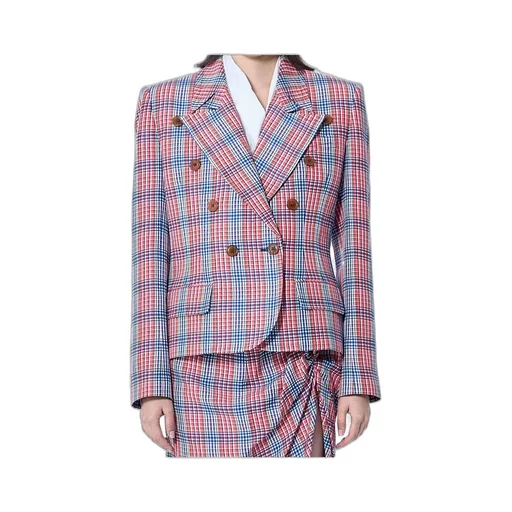 Vivienne Westwood Double Breasted Checked Blazer