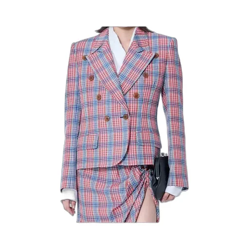 Vivienne Westwood Double Breasted Checked Blazer
