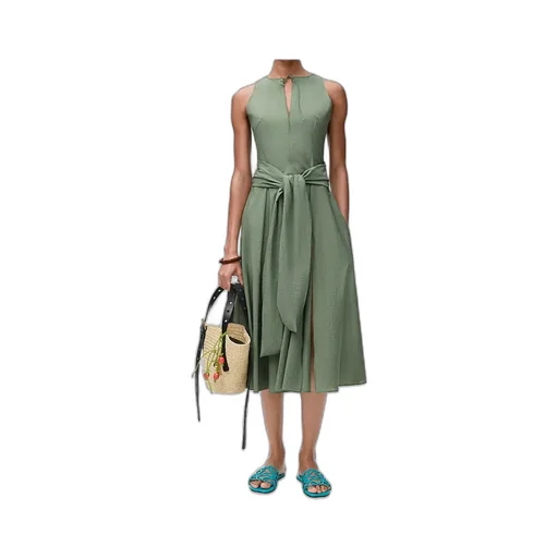 Loewe Sleeveless Wrap Midi Dress
