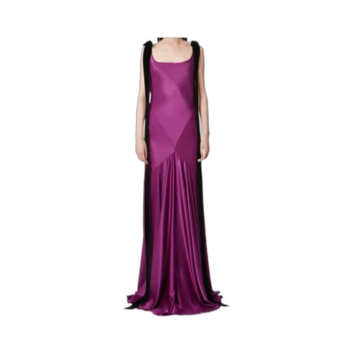 Satin-Finish Maxi Dress