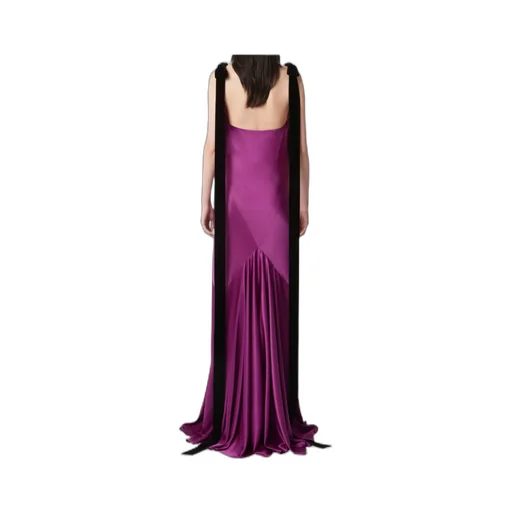 Satin-Finish Maxi Dress