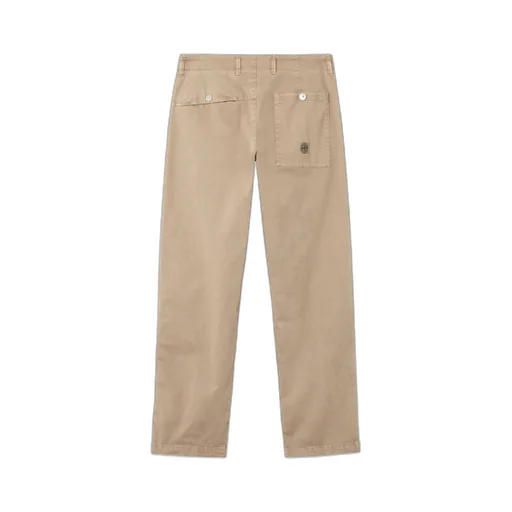 Stone Island Compass-Motif Straight Leg Trousers