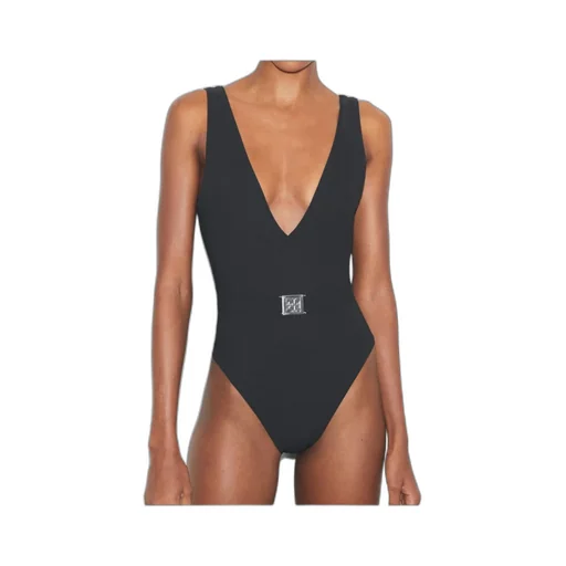 V-Neck Belted Swimsuit