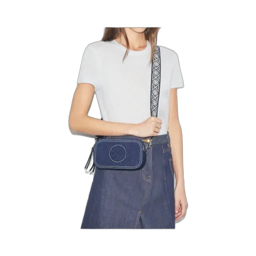 Tory Burch Mini Miller Denim Crossbody Bag