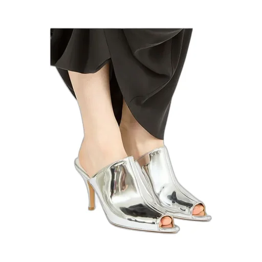 Metallic-Effect Mules