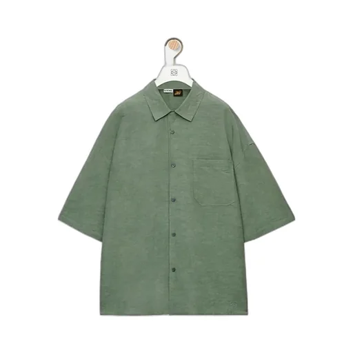 Short Sleeve Shirt In Viscose And Linen
