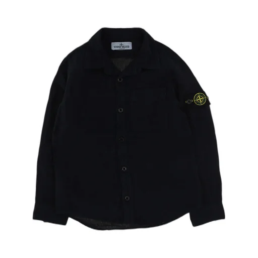 Stone Island Junior Compass Badge Buttoned Shirt