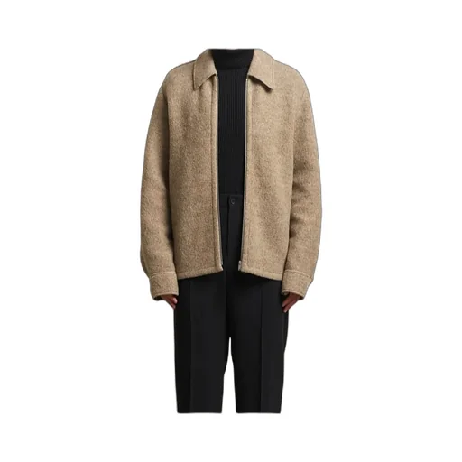 Zip-Fastening Collared Wool Jacket