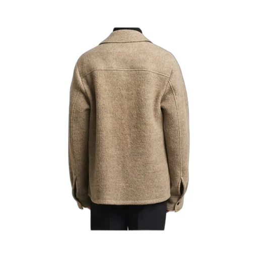 Zip-Fastening Collared Wool Jacket