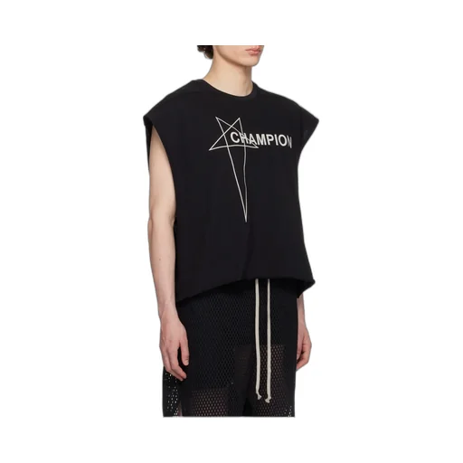 Rick Owens X Champion Logo Detailed T-Shirt