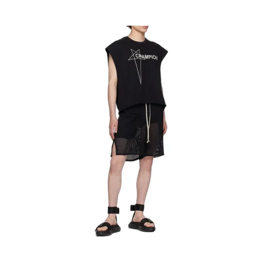 Rick Owens X Champion Logo Detailed T-Shirt