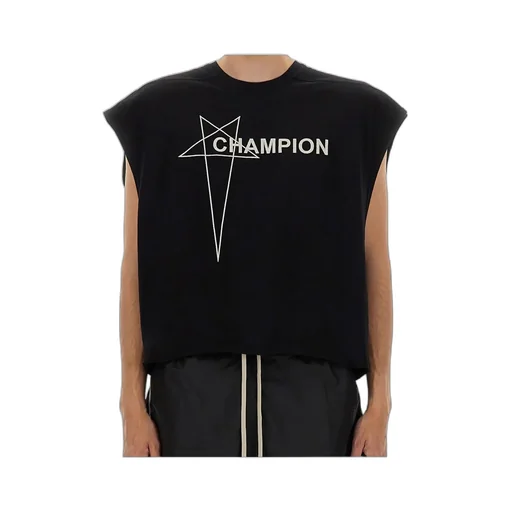 Rick Owens X Champion Logo Detailed T-Shirt